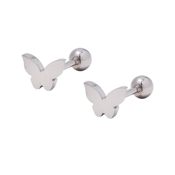 Stainless Steel 2 pack 4mm x 6mm butterfly cartilage piercing